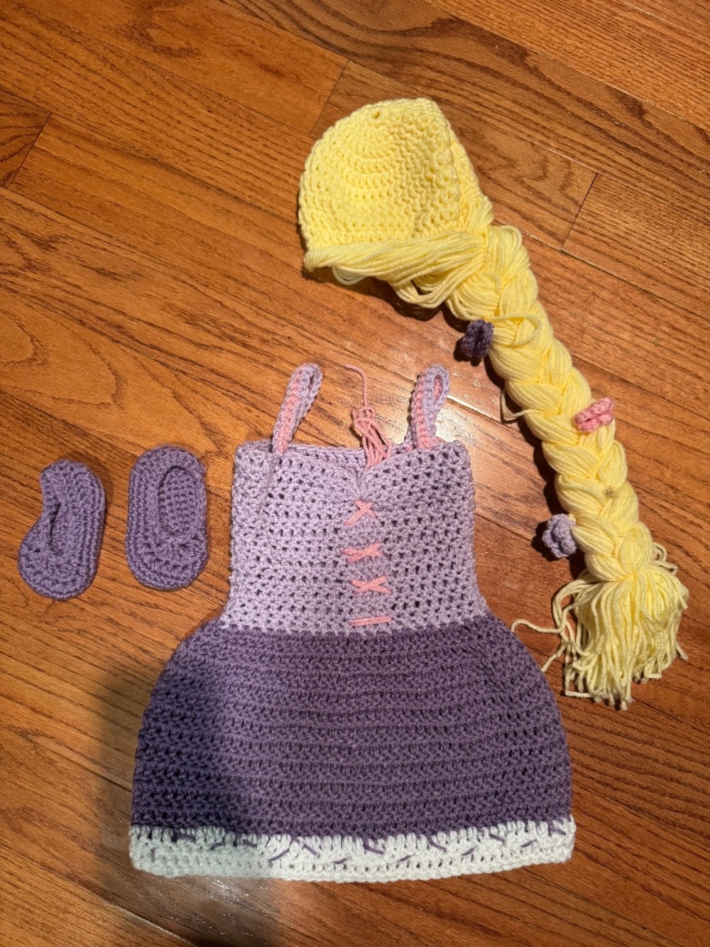 Baby crochet Rapunzel costume